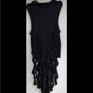 Elegant Black Ruffled Dress